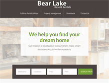 Tablet Screenshot of bearlakeresortrentals.com
